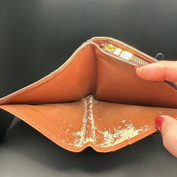 Louis Vuitton Monogram Canvas Leather Zipper Bifold Papier Wallet with box - EUC - Picture 9 of 10